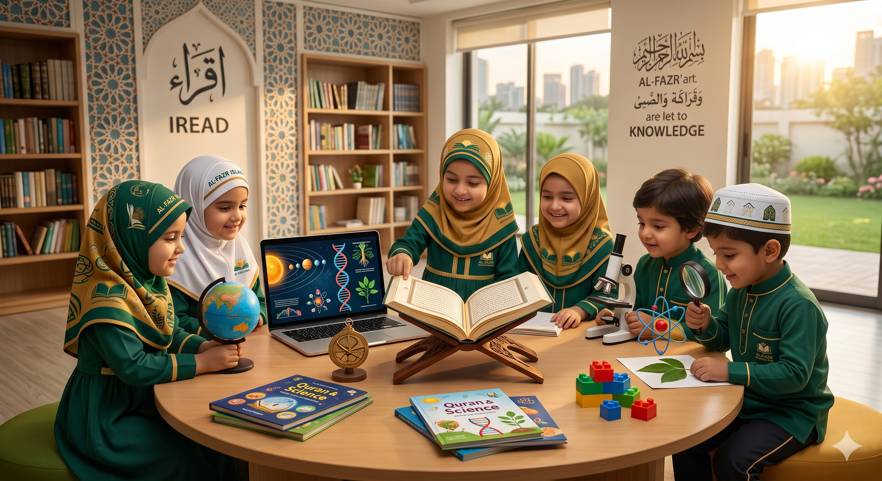 Students in a classroom at Al-Fazr Islamic School, Patiya